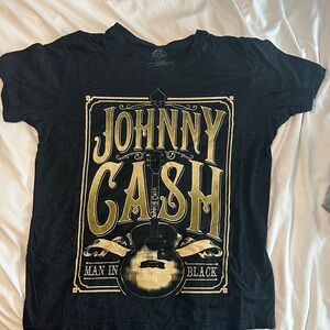 Black Johnny Cash Graphic T-Shirt